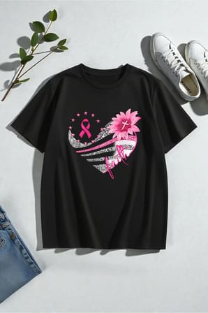 Unisex Kalpli Kurdele Baskılı Tasarım Tshirt