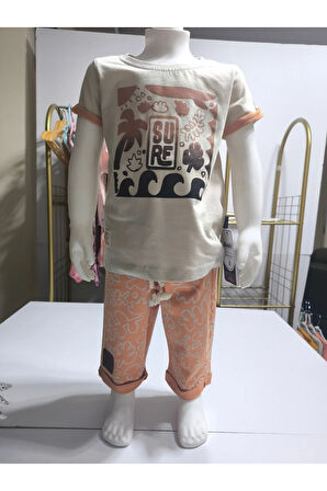 Çocuk Unisex Kız Erkek Şortlu Alt Üst Takım Kreş %100 Pamuk Rahat Tarz Tasarım Premium