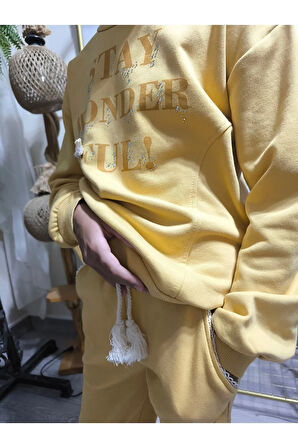 Kız Çocuk Alt Üst Takım Uzun Kollu Eşofman Rahat Şık Modern Tasarım