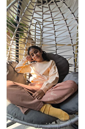 Kız Çocuk Uzun Kollu Şık Takım, Eşofman, Rahat, Modern Tarz