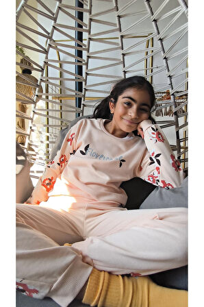 Kız Çocuk Alt Üst Takım Uzun Kollu Eşofman Rahat Şık Modern Tasarım