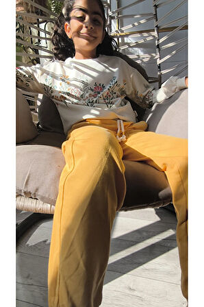 Kız Çocuk Alt Üst Takım Uzun Kollu Eşofman Rahat Şık Modern Tasarım