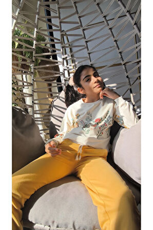 Kız Çocuk Alt Üst Takım Uzun Kollu Eşofman Rahat Şık Modern Tasarım