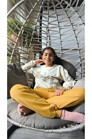 Kız Çocuk Alt Üst Takım Uzun Kollu Eşofman Rahat Şık Modern Tasarım