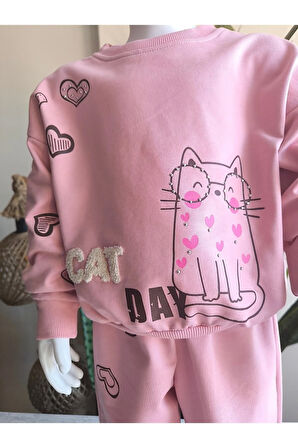 Kız Çocuk Alt Üst Takım Uzun Kollu Eşofman Rahat Şık Modern Tasarım