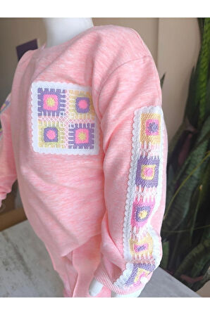 Kız Çocuk Alt Üst Takım Uzun Kollu Eşofman Rahat Şık Modern Tasarım