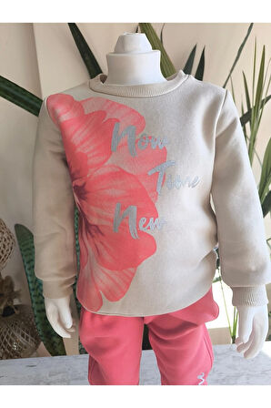 Kız Çocuk Alt Üst Takım Uzun Kollu Eşofman Rahat Şık Modern Tasarım