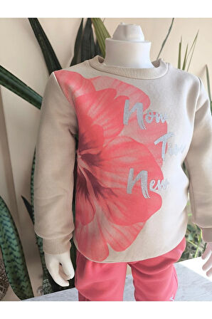 Kız Çocuk Alt Üst Takım Uzun Kollu Eşofman Rahat Şık Modern Tasarım