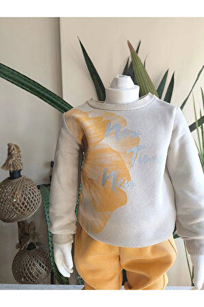 Kız Çocuk Alt Üst Takım Uzun Kollu Eşofman Rahat Şık Modern Tasarım