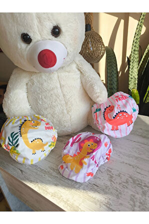 Alıştırma Külodu Erkek Bebek Çocuk 3'lü Lüx % 100 Pamuk Anti Alerjik Nikel İçermez Yıkanabilir