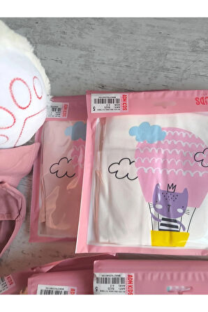 Kız Çocuk Atlet Külot Takım 6'lı %100 Pamuk Nefes Alabilen