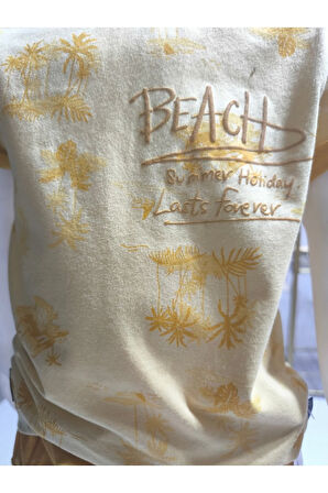 Çocuk Unisex Kız Erkek Şortlu (Kapri) Takım Kreş %100 Pamuk Rahat Tarz Tasarım Premium