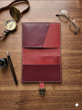 Otohouse Hakiki Deri El Yapımı Tablet Organizer Kılıfı - 8 İnç Tablet Uyumlu