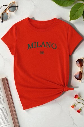 Unisex Milano Baskılı Tasarım Tshirt