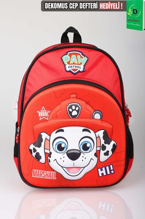 x Dekomus Lisanslı Paw Patrol Marshall 35 Cm Küçük Boy Anaokul Çantası 