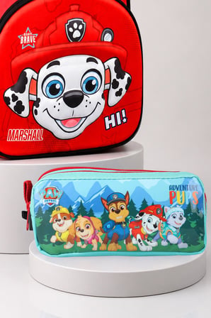x Dekomus Lisanslı Paw Patrol Marshall 35 Cm Küçük Boy Anaokul Çantası ve Kalem Çantası Seti