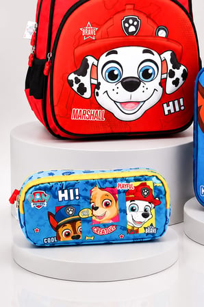 x Dekomus Lisanslı Paw Patrol Marshall 35 Cm Küçük Boy Anaokul Çantası,Termoslu Beslenme Çantası ve Kalem Çantası Seti