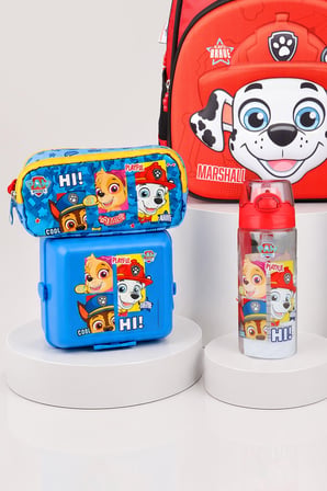 x Dekomus Lisanslı Paw Patrol Marshall 35 Cm Küçük Boy Anaokul,Termoslu Beslenme ve Kalem Çantası,Beslenme Kabı,Matara Seti