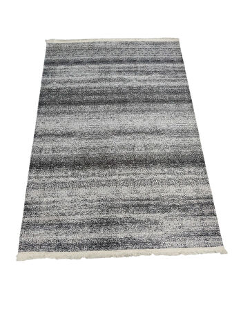 120*180 yazlık kilim desenli gri&beyaz halı