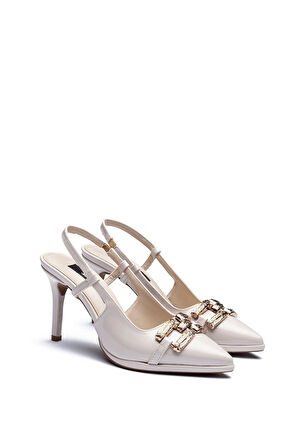 6210 Kadın Önü Kapalı Platform Tokalı Ayakkabı