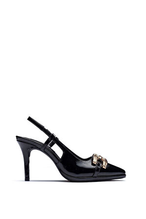 6210 Kadın Önü Kapalı Platform Tokalı Ayakkabı