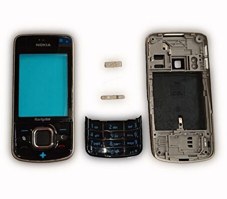 Nokia 6210N Kasa Kapak Nokia 6210N Siyah Orta Kasa Ön Kapak Arka Kapak Tuş Takımı