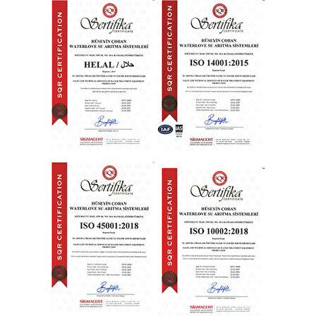 Su Arıtma Filtre Seti Nsf 'li