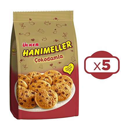 Ülker Hanımeller Çokodamla Kakaolu Damla Bisküvi 150 Gr X 5 Adet