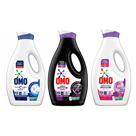Omo Sıvı Deterjan 1690 ml Beyazlar-Siyahlar-Renkliler 3 lü Karma Paket
