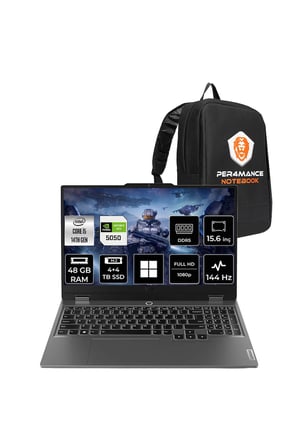 LOQ 15IRX10 i5 14500HX 48GB 4+4TB SSD RTX5050/8GB 100W 15.6" FHD 144Hz W11P Gaming Laptop
