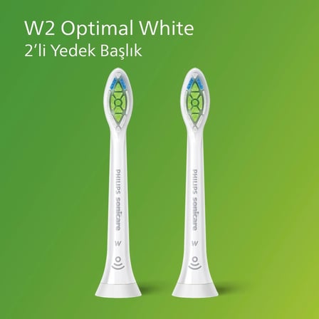  Philips Sonicare Optimal White Yedek Diş Fırçası Başlığı, 7 Kat Daha Fazla Plak Temizliği, Orta Yum