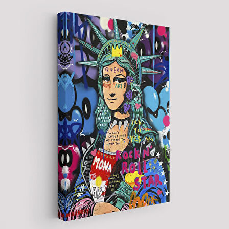 Mona Lisa Grafitti Pop Art Duvar Tablosu -6216