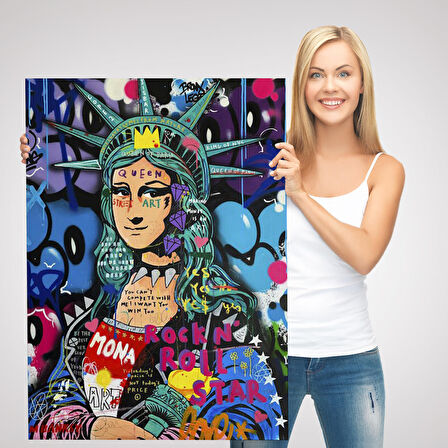 Mona Lisa Grafitti Pop Art Duvar Tablosu -6216