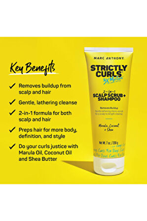 Marc Anthony Strictly Curls 2 in1 Saç Derisi Peelingi ve Şampuanı 200gr