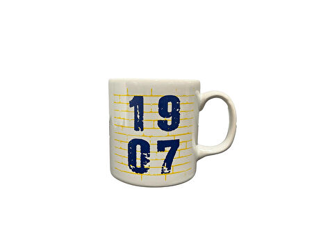 Fenerbahçe Lisanslı Kupa 1907 Yazılı Mug Hediye Ahşap Kutulu