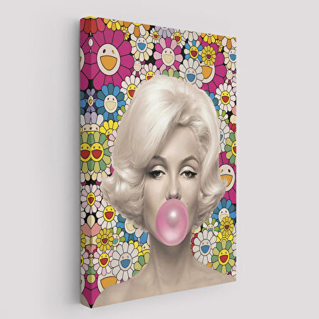 Marilyn Monroe Pembe Balon Duvar Tablosu-6217