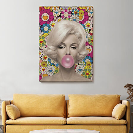 Marilyn Monroe Pembe Balon Duvar Tablosu-6217