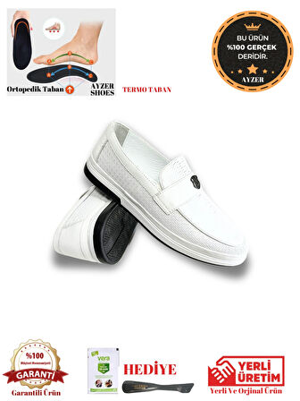 AYZER %100 HAKİKİ DERİ TERMO TABAN AYAKKABI