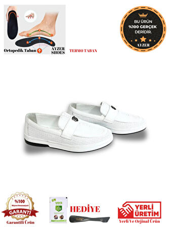 AYZER %100 HAKİKİ DERİ TERMO TABAN AYAKKABI