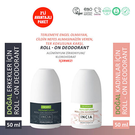 Incia Antiperspirant Ter Önleyici Leke Yapmayan Roll-On Deodorant 