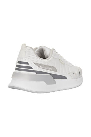 Günlük Unisex Sneaker Bağcıklı Oval Burunlu Kalın Tabanlı Dikiş Detaylı Spor Ayakkabı 622