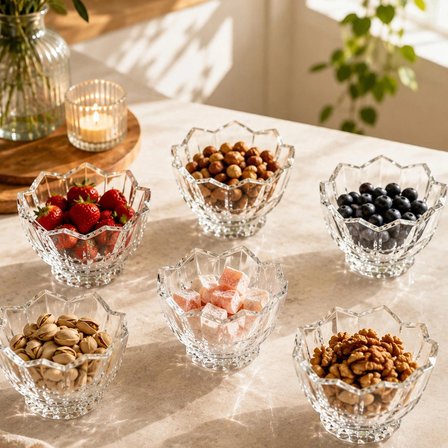 Porsima RYGX077 Torina 6lı Cam Kase Puding Tatlı Ve Dondurma - Kahvaltılık - Çerez Kase Seti 200ml