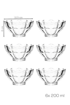 Porsima RYGX077 Torina 6lı Cam Kase Puding Tatlı Ve Dondurma - Kahvaltılık - Çerez Kase Seti 200ml