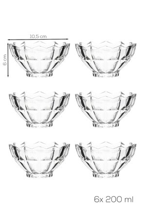 Porsima RYGX077 Torina 6lı Cam Kase Puding Tatlı Ve Dondurma - Kahvaltılık - Çerez Kase Seti 200ml