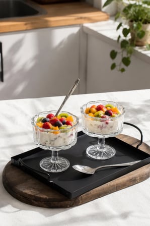 Porsima RYGX080 Reflela 6'lı Ayaklı Cam Kase Seti 250ml Puding Tatlı Dondurma Çerezlik