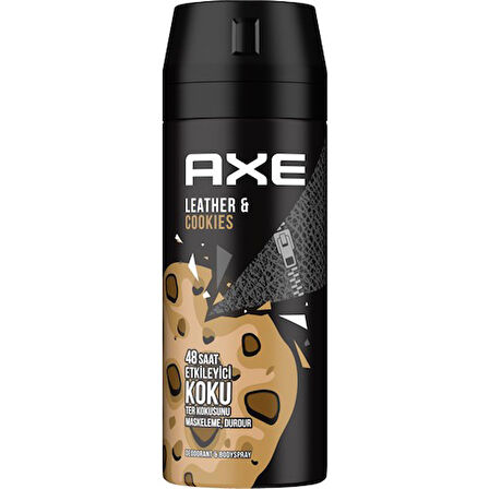 Axe Erkek Deodorant & Bodyspray Leather & Cookies 48 Saat Etkileyici Koku 150 ML 8690637892639