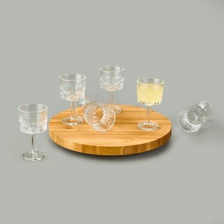 KRD Home 6'lı Kahve Yanı Su Bardağı - Şeffaf - 90 ml