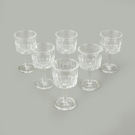 KRD Home 6'lı Kahve Yanı Su Bardağı - Şeffaf - 90 ml