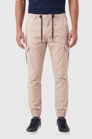 RizzUP Erkek Slim Fit Likralı Taş Kargo Jogger Pantolon – İpli Bel Lastikli Paça 1601569