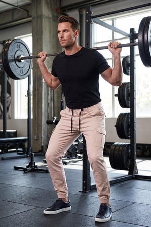 RizzUP Erkek Slim Fit Likralı Taş Kargo Jogger Pantolon – İpli Bel Lastikli Paça 1601569